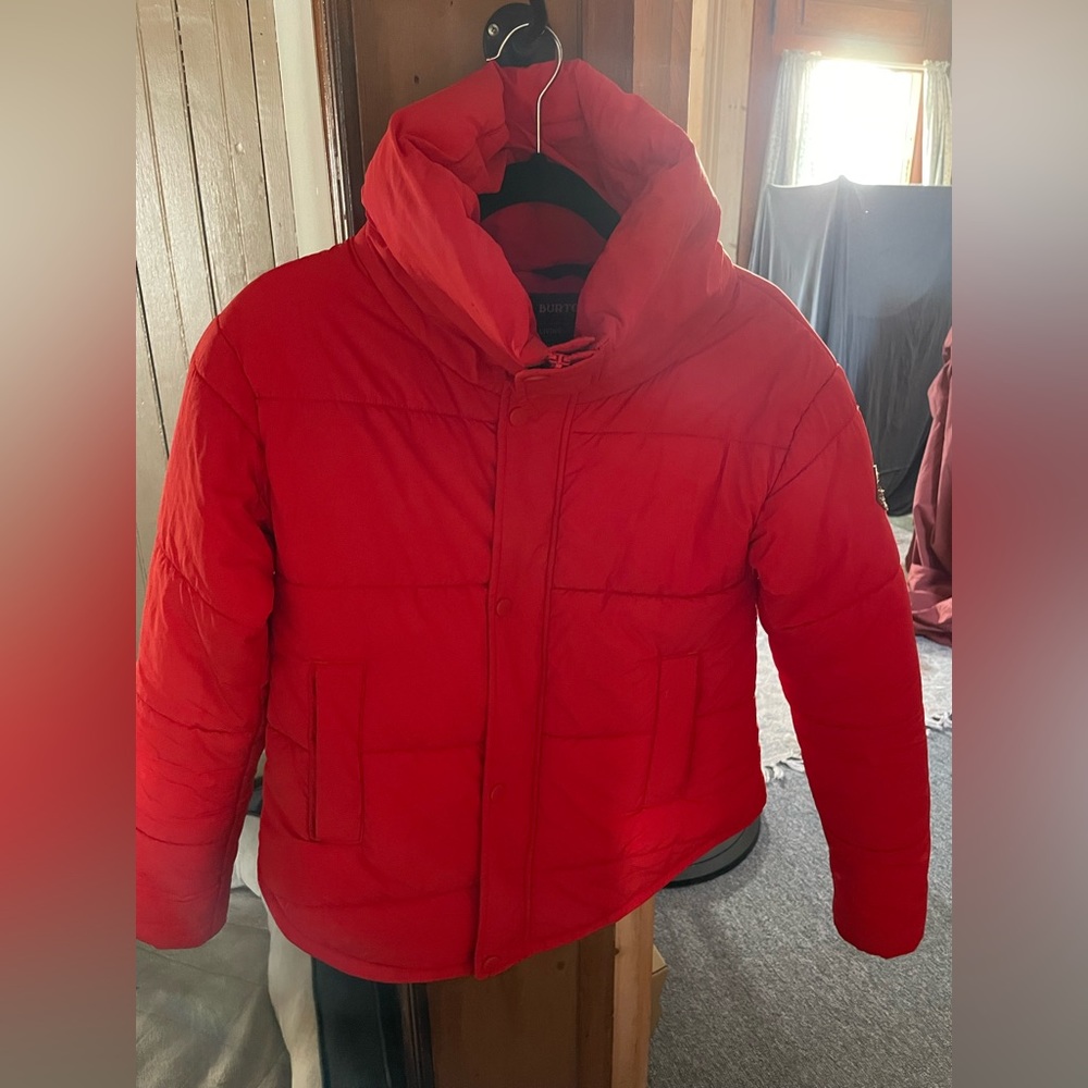 Burton Heyland puffer jacket in scarlet red